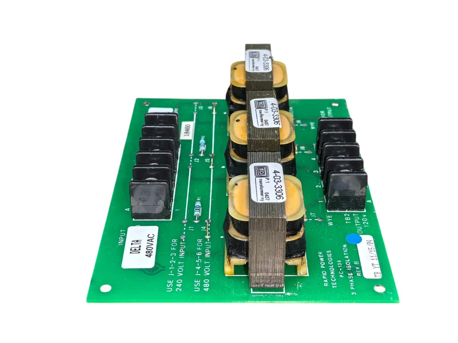 RAPID POWER TECHNOLOGIES A8-447-480 RAPID POWER TECHNOLOGIES A8-447-480 PC-138 3 PHASE ISOLATION REV B 7