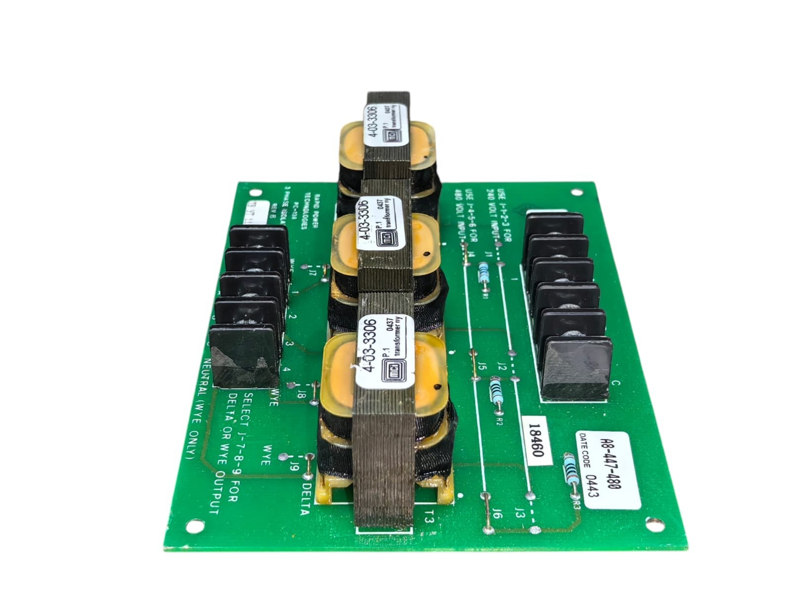 RAPID POWER TECHNOLOGIES A8-447-480 RAPID POWER TECHNOLOGIES A8-447-480 PC-138 3 PHASE ISOLATION REV B 8