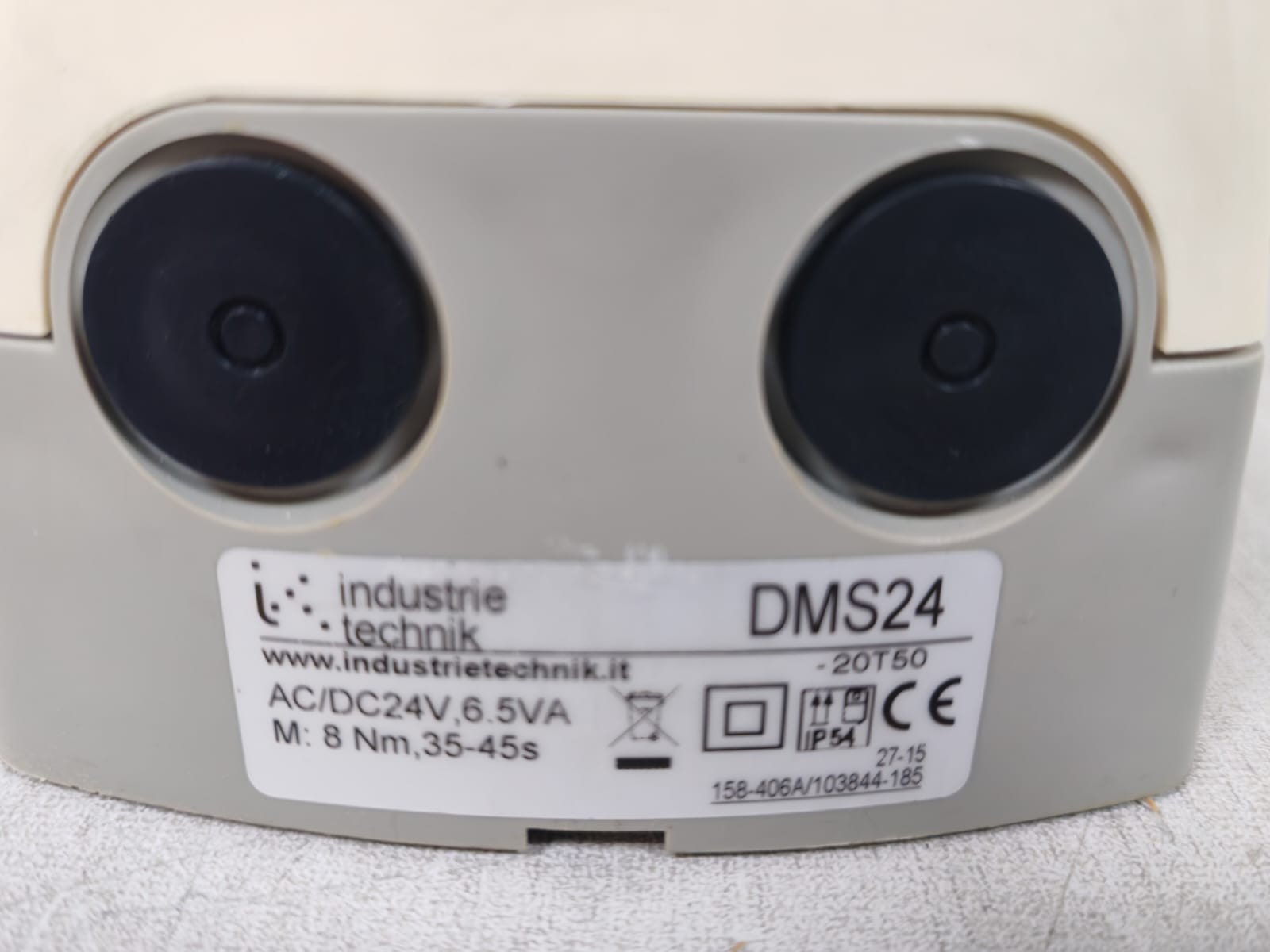 INDUSTRIE TECHNIK DMS24 INDUSTRIE TECHNIK DMS24 ROTARY ACTUATOR 24VAC 8