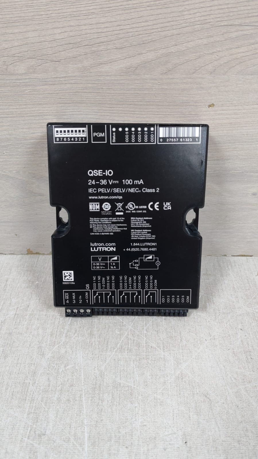 Lutron QSE-IO LUTRON GRAFIK SYSTEMS QSE-IO CONTROL INTERFACE MODULE 24-36V 100MA 2