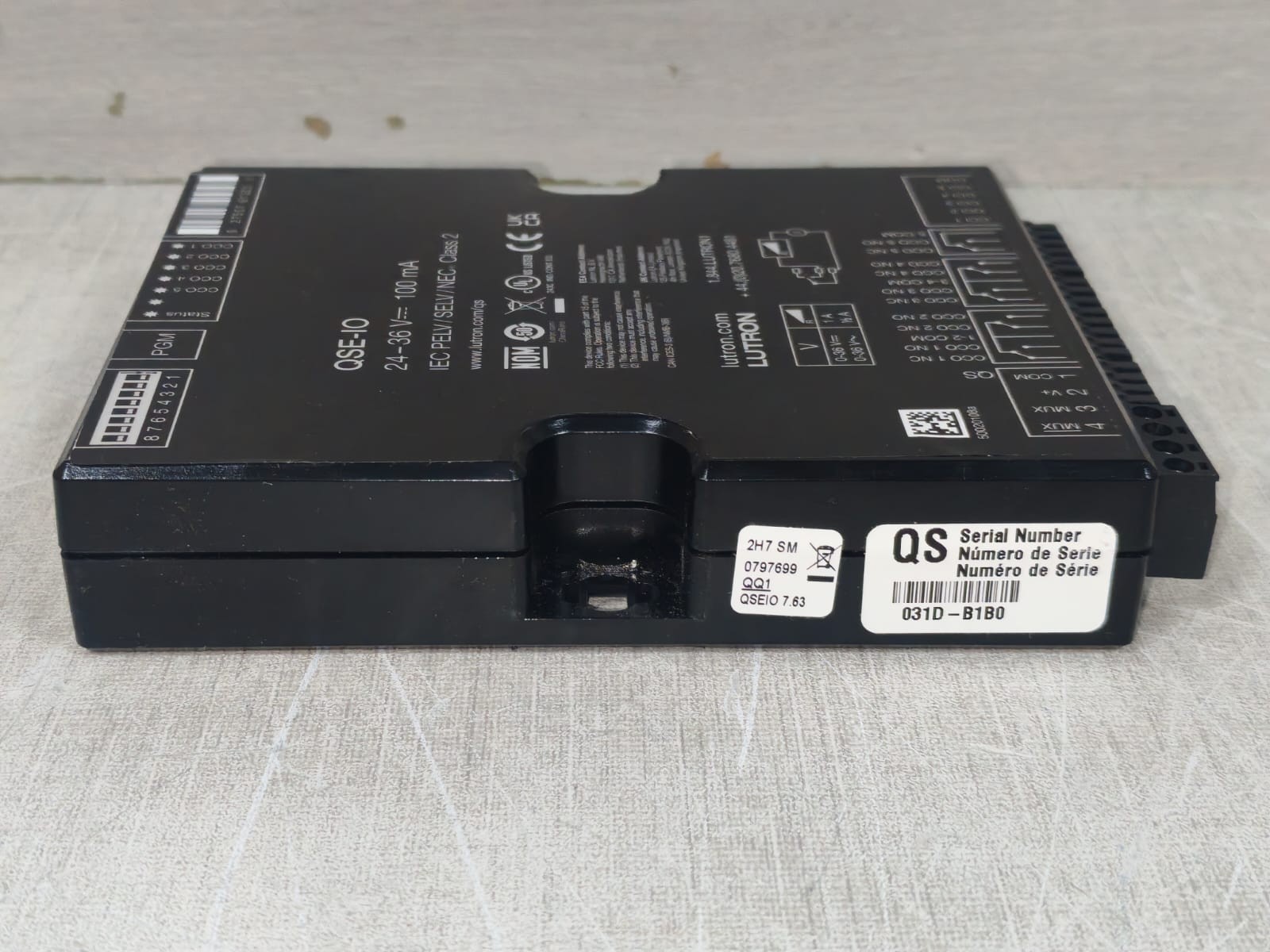 Lutron QSE-IO LUTRON GRAFIK SYSTEMS QSE-IO CONTROL INTERFACE MODULE 24-36V 100MA 3