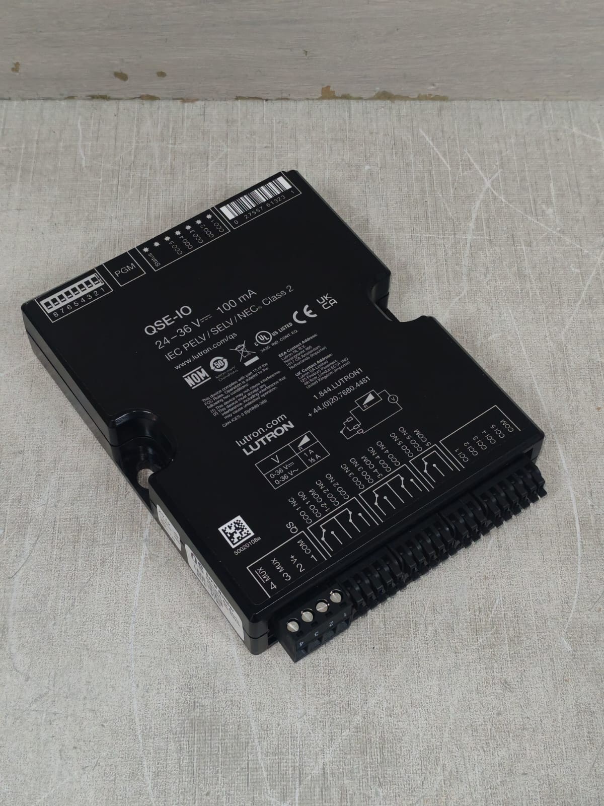 Lutron QSE-IO LUTRON GRAFIK SYSTEMS QSE-IO CONTROL INTERFACE MODULE 24-36V 100MA 6