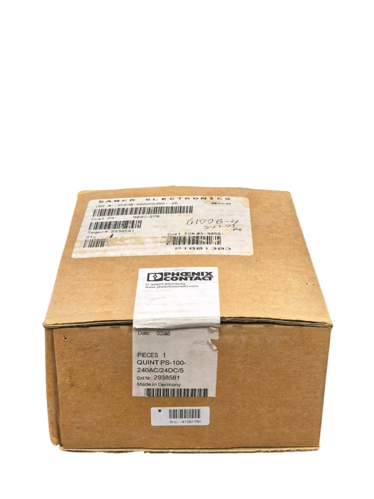 Phoenix Contact QUINT-PS-100-240AC/24DC/5 PHOENIX CONTACT QUINT-PS-100-240AC/24DC/5 POWER SUPPLY 2938581 10