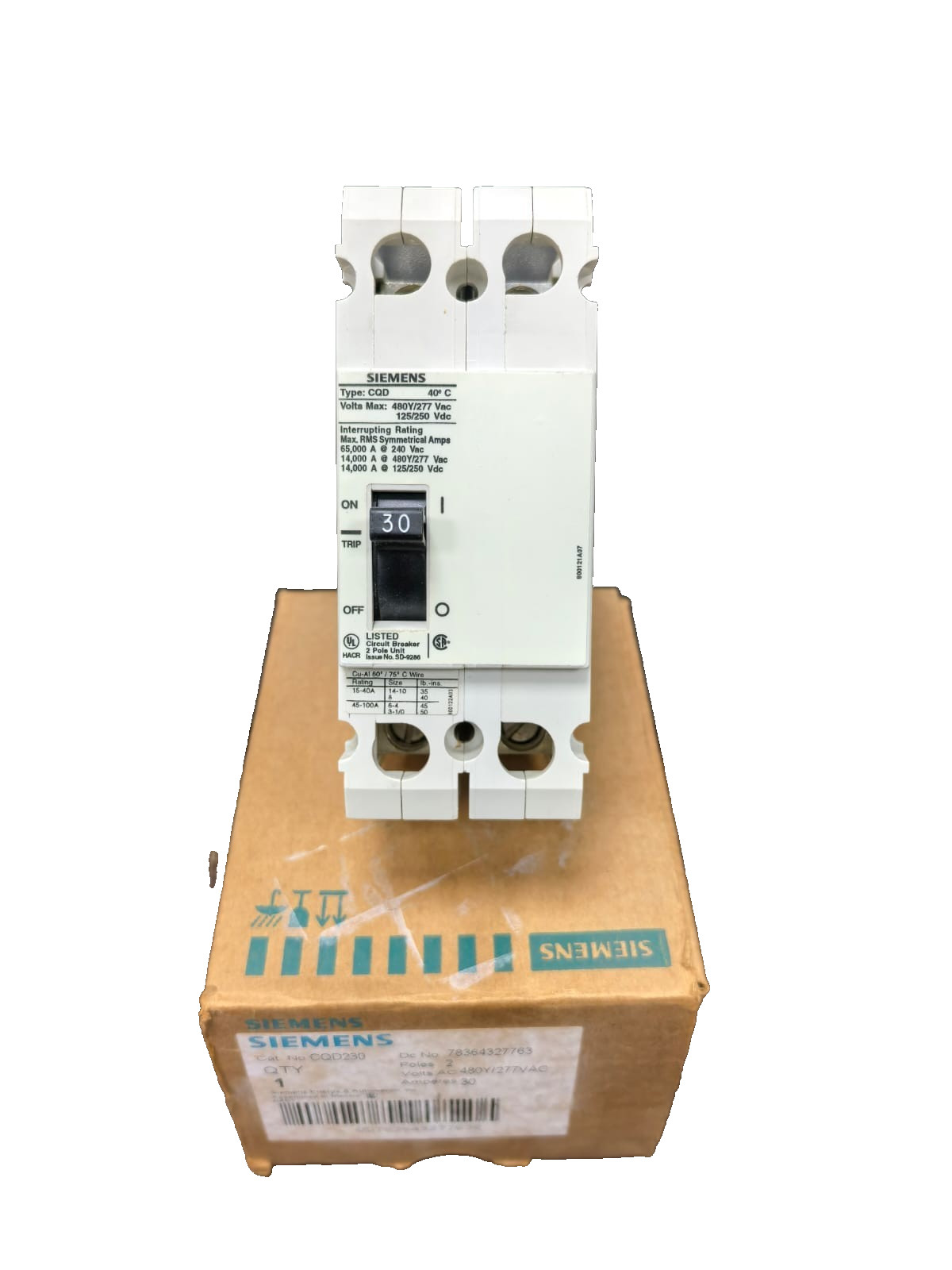 SIEMENS CQD/CQD230 CIRCUIT BREAKER