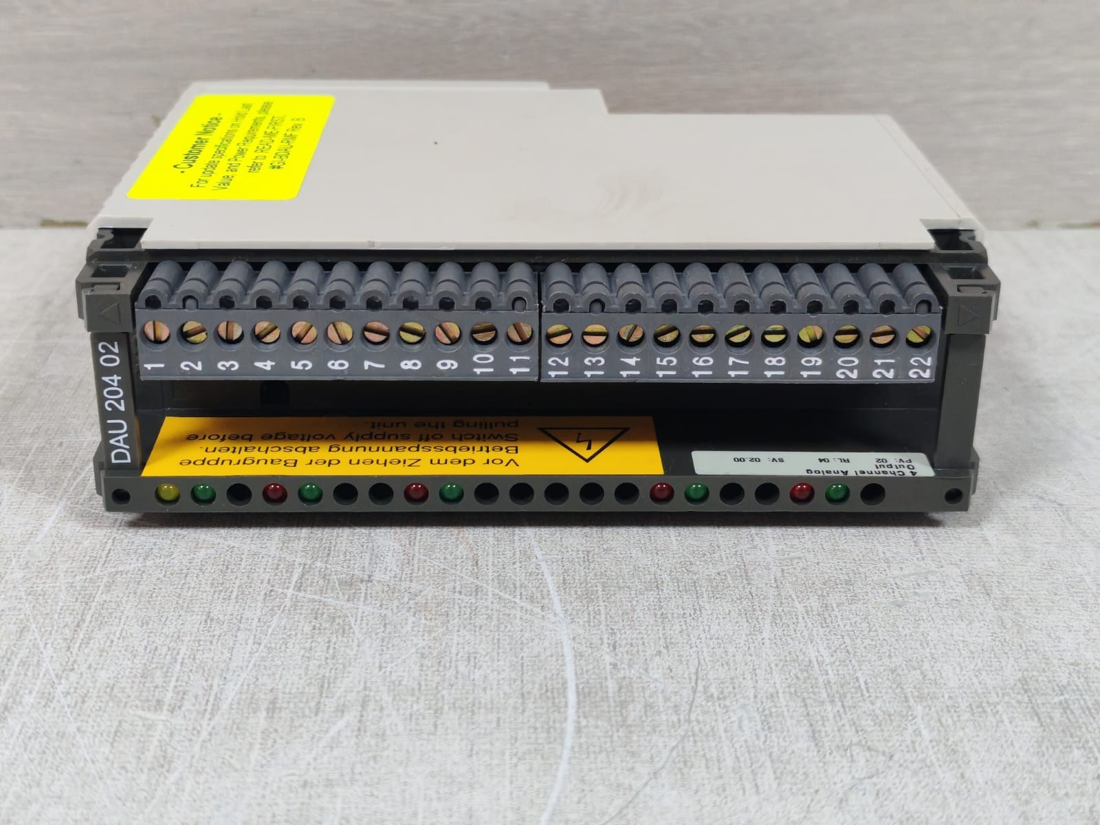 Schneider AS-BDAU-204 SCHNEIDER A120-COMPACT AS-BDAU-204 4 CHANNEL ANALOG OUTPUT 6
