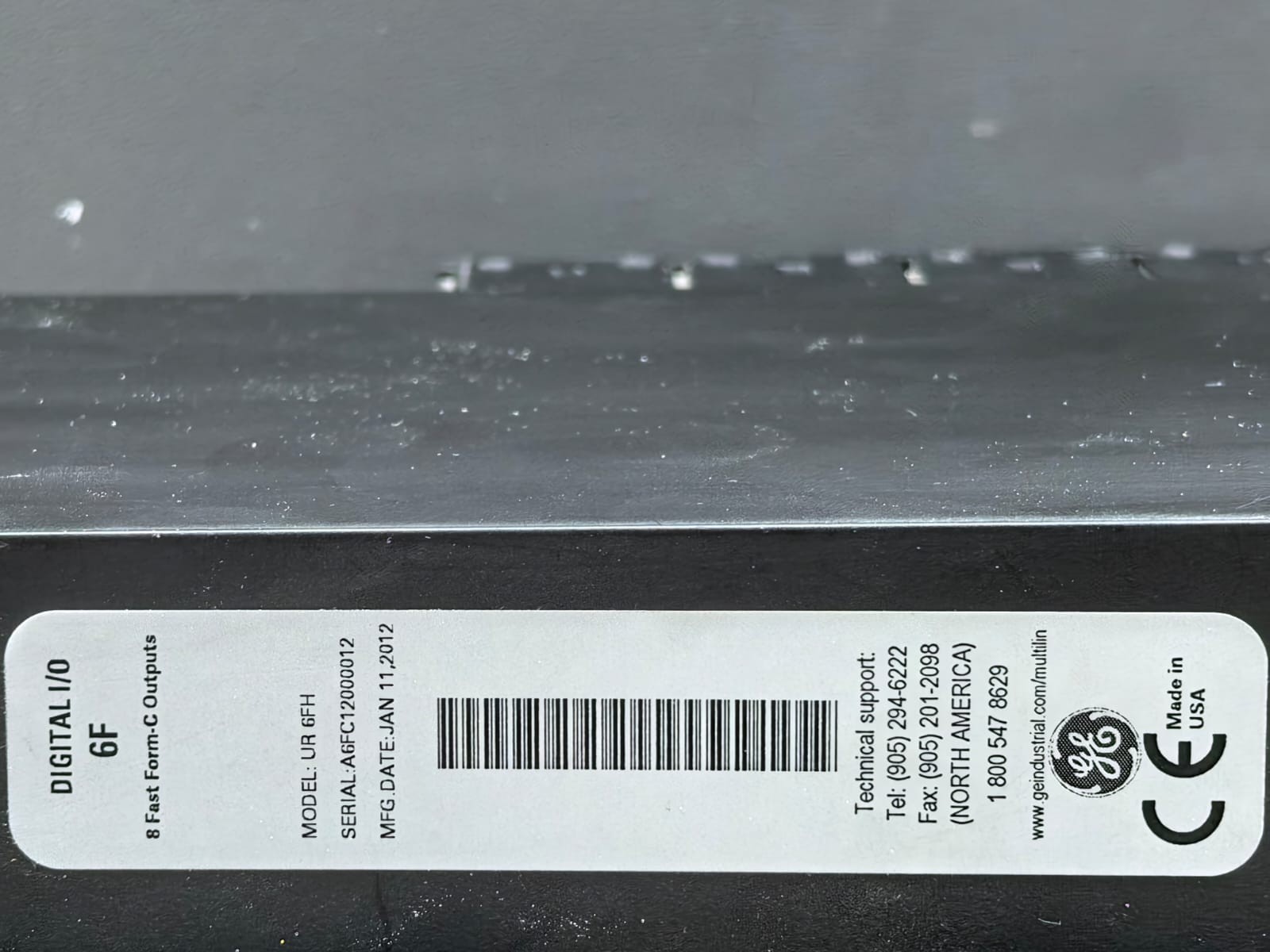 GE UR 6FH GE UR 6FH DIGITAL I/O 6F 8 FAST FORM-C OUTPUTS 3