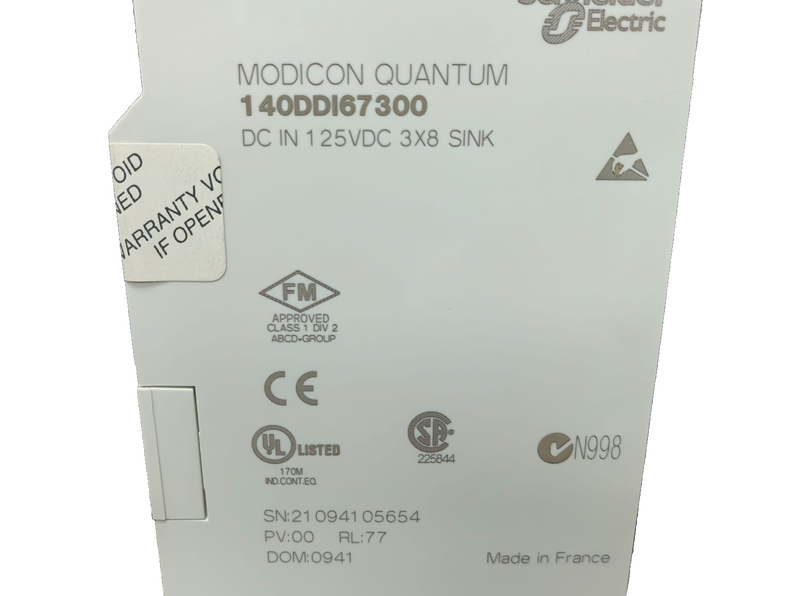 Schneider Electric 140DDI67300 SCHNEIDER ELECTRIC 140DDI67300 MODICON QUANTUM DC IN 1 25 VDC 3X8 SINK 4