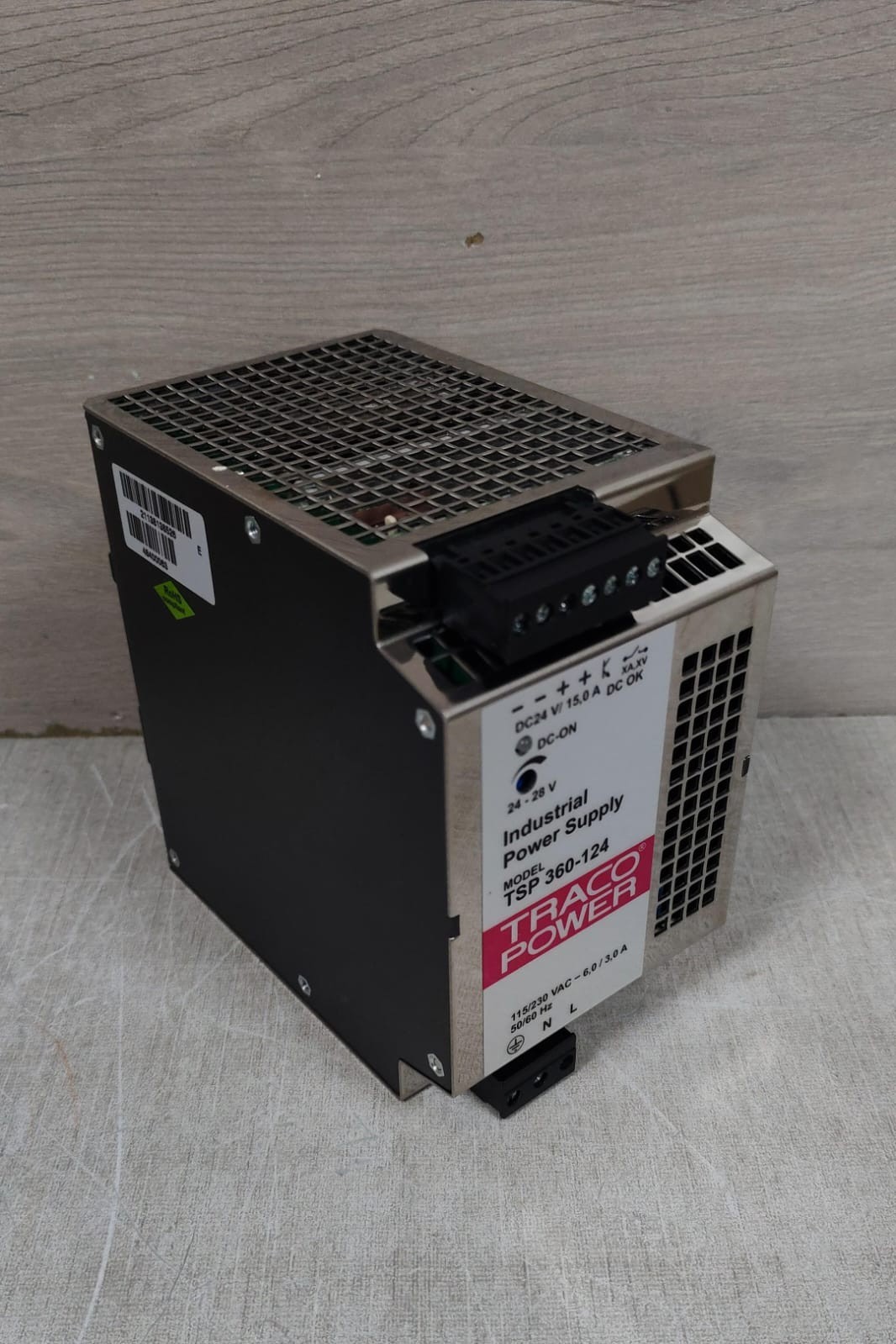TRACOPOWER TSP 360-124 TRACO POWER TSP 360-124 INDUSTRIAL POWER SUPPLY 115-230VAC 6