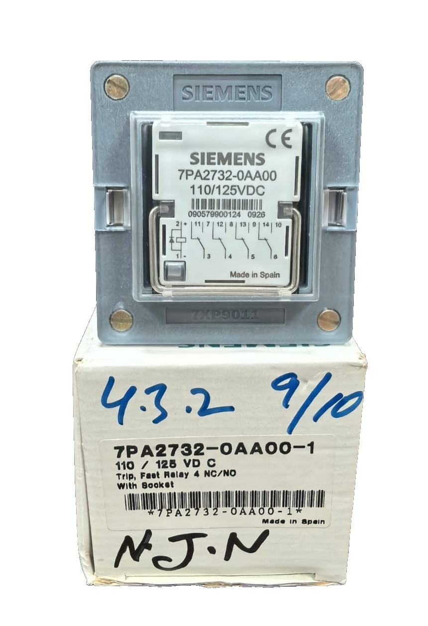 SIEMENS 7PA2732-0AA00/7PA2732-0AA00-1 110/125 VDC TRIP,FAST RELAY