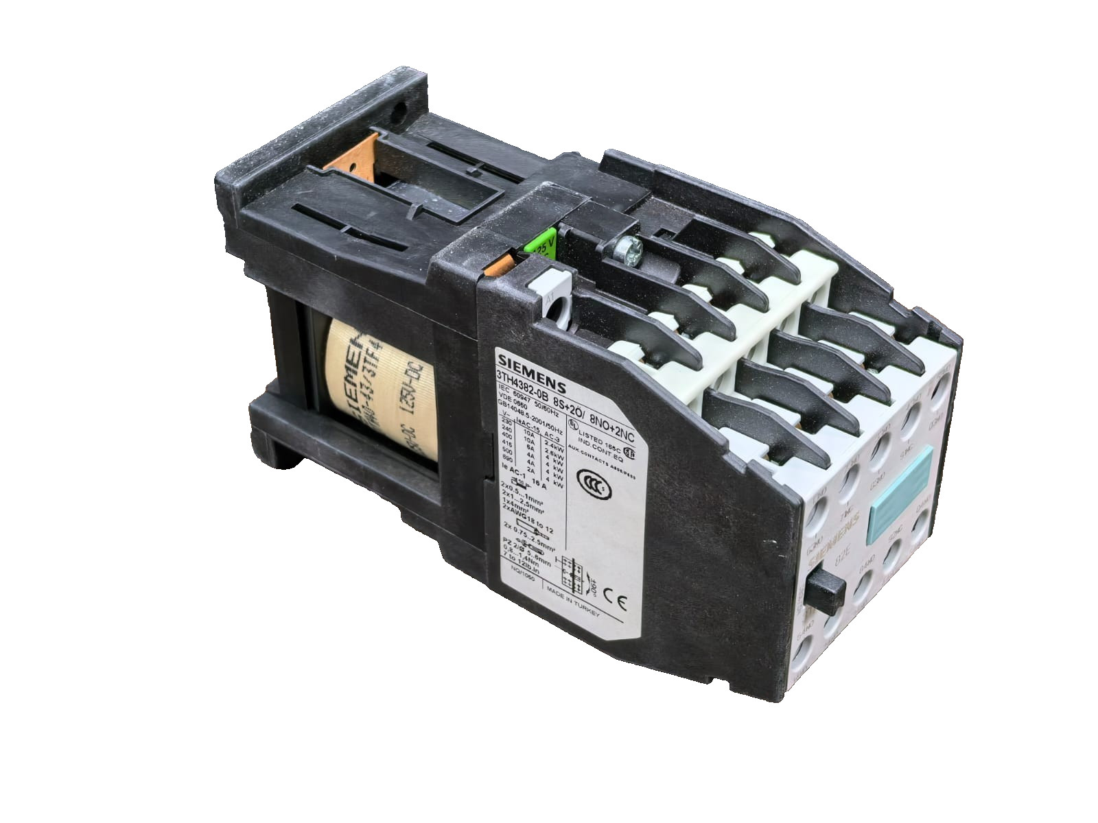 Siemens 3TH4382-0B SIEMENS 3TH4382-0B CONTACTOR RELAY 8S+2O/8NO+2NC 10