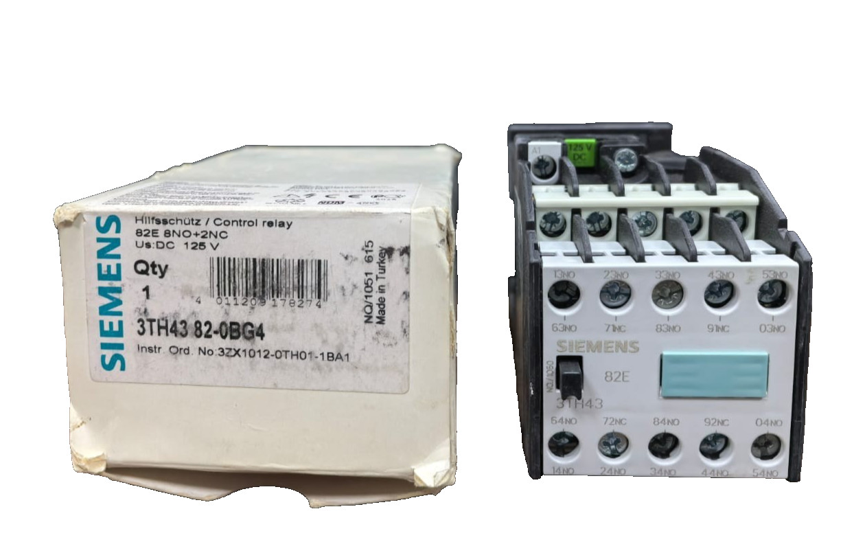 SIEMENS 3TH4382-0B CONTACTOR RELAY 8S+2O/8NO+2NC