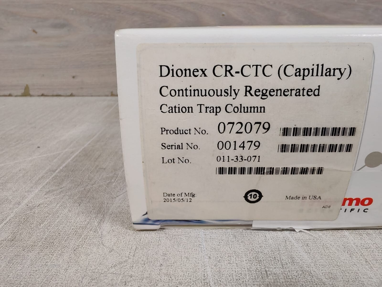 THERMO 072079 DIONEX CR-CTC THERMO 072079 DIONEX CR-CTC CATION TRAP COLUMN 8