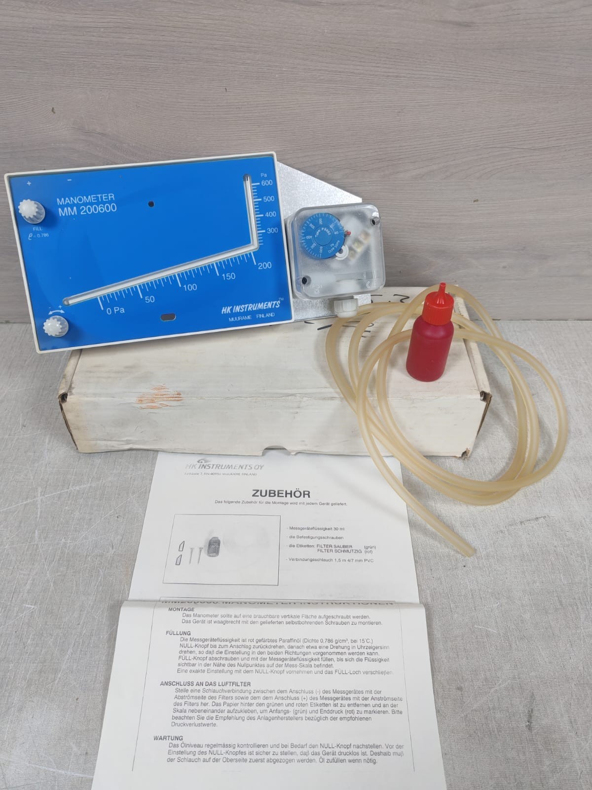 HK INSTRUMENTS MANOMETER MM 200600