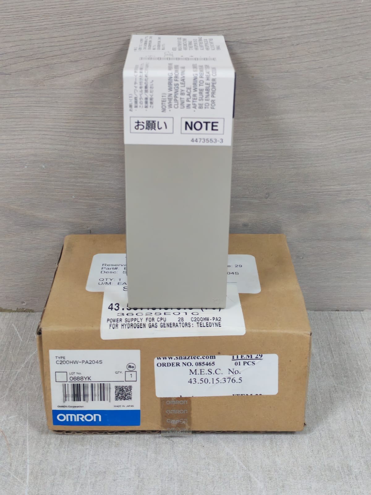 OMRON C200-HW-PA204S POWER SUPPLY UNIT 120VA