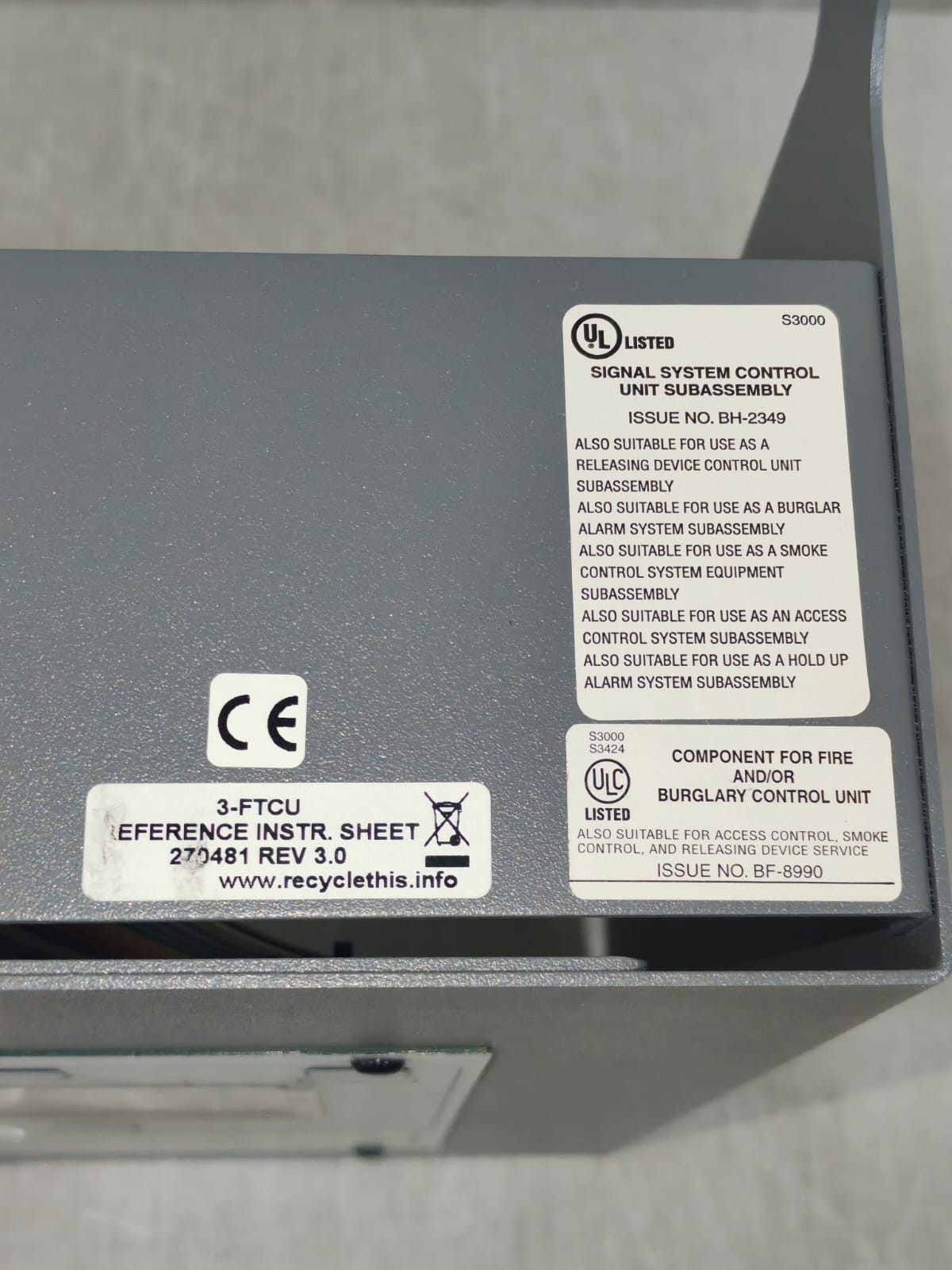 EDWARDS EST 3-FTCU EDWARDS EST 3-FTCU FIIRE FIGHTERS TELEPHONE CONTROL UNIT 2