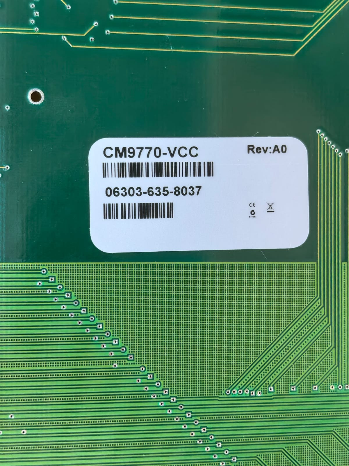 Pelco PA08-0020-00 BO PELCO PA08-0020-00 BO INPUT CARD CM9770-VCC REV.A0 32 INPUT VIDEO CAMERA CARD 8