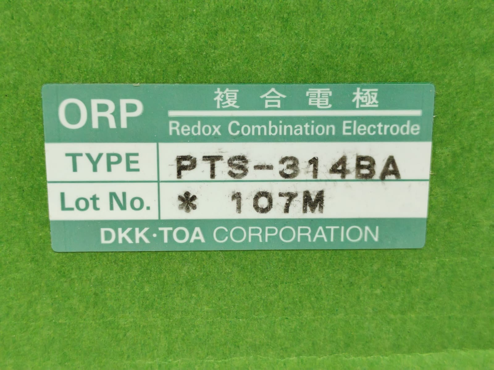 DKK TOA ELECTRONICS PTS-314BA DKK TOA ELECTRONICS PTS-314BA REDOX COMBINATION ELECTRODE 10