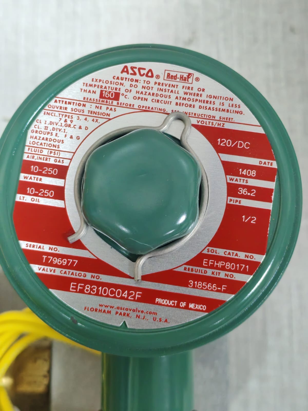 ASCO EF8310C042F / EFHP80171 ASCO EF8310C042F / EFHP80171 120/DC 36.2W VALVE 5