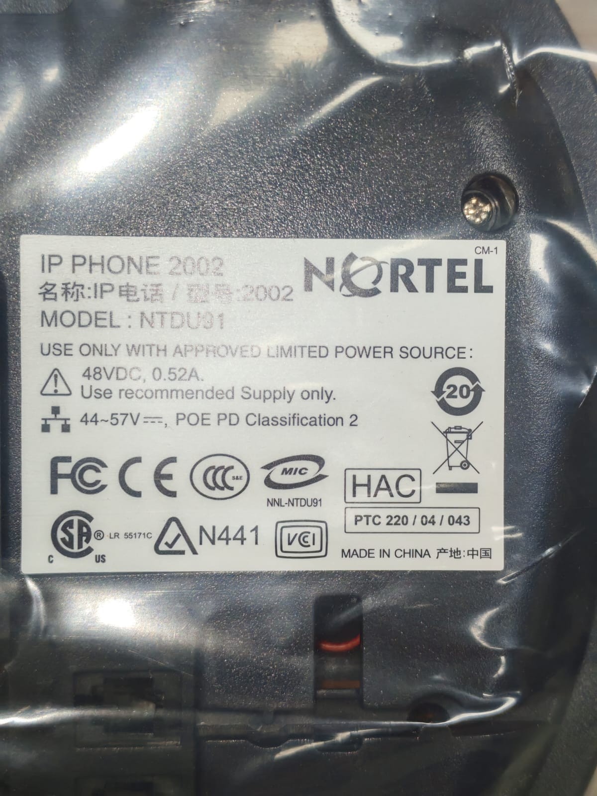NORTEL NETWORKS NTDU91 NORTEL NETWORKS IP PHONE 2002 NTDU91 OFFICE TELEPHONE 10
