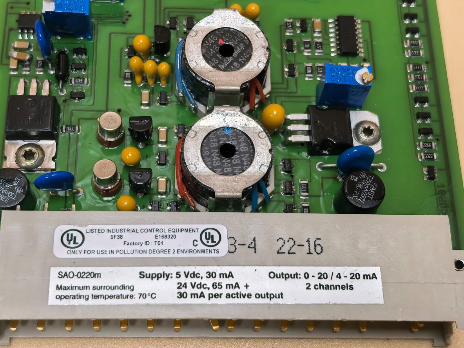 Honeywell SAO-0220M CCV1.2 HONEYWELL SAO-0220M CCV1.2 SAFE ANALOG OUTPUT MODULE 6