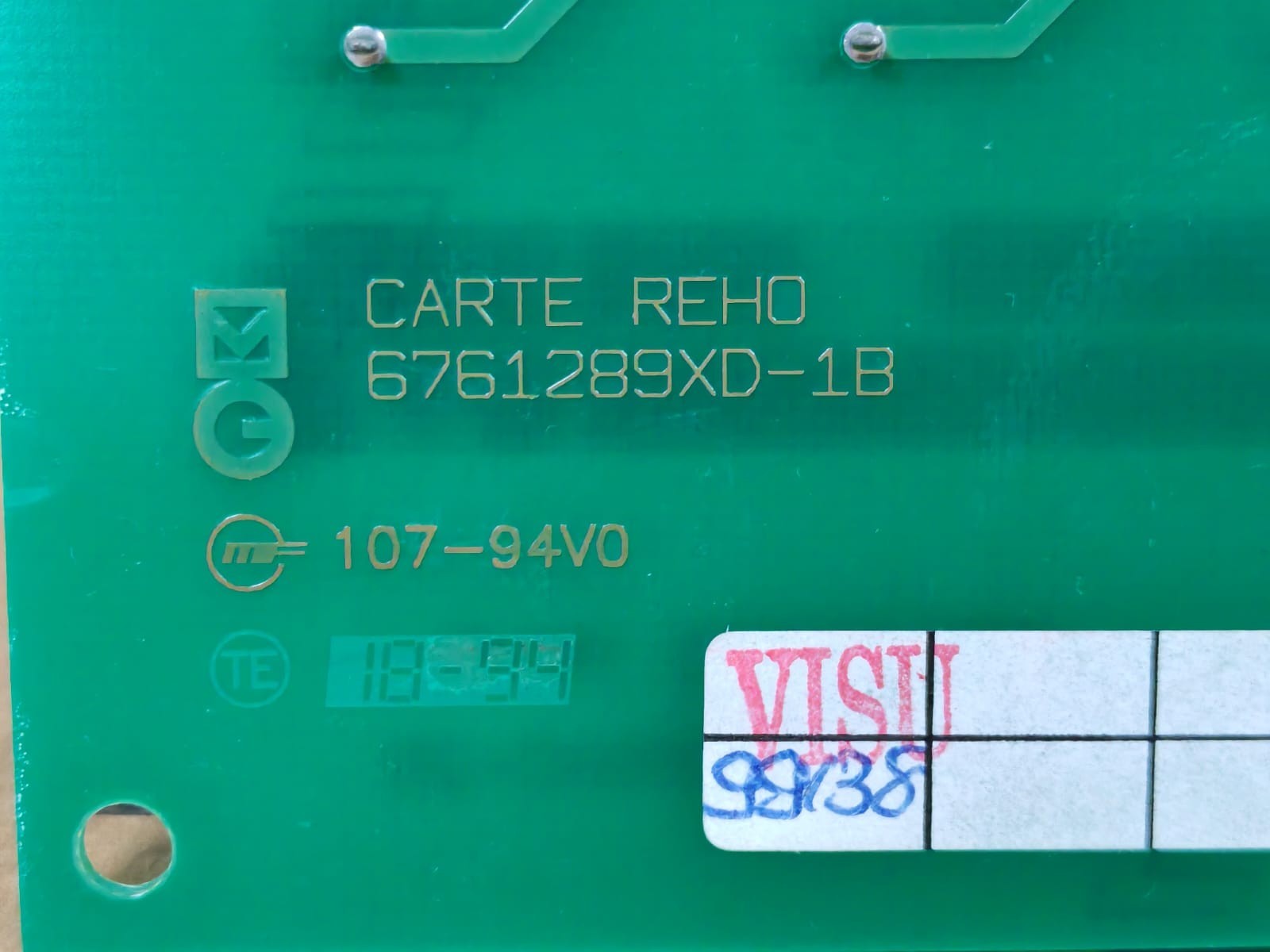 CARTE REHO 6761289XD-2B / 6761289XD-1B / 6761290 / 6761290T CARTE REHO 6761289XD-2B / 6761289XD-1B / 6761290 / 6761290T CIRCUIT BOARD 8