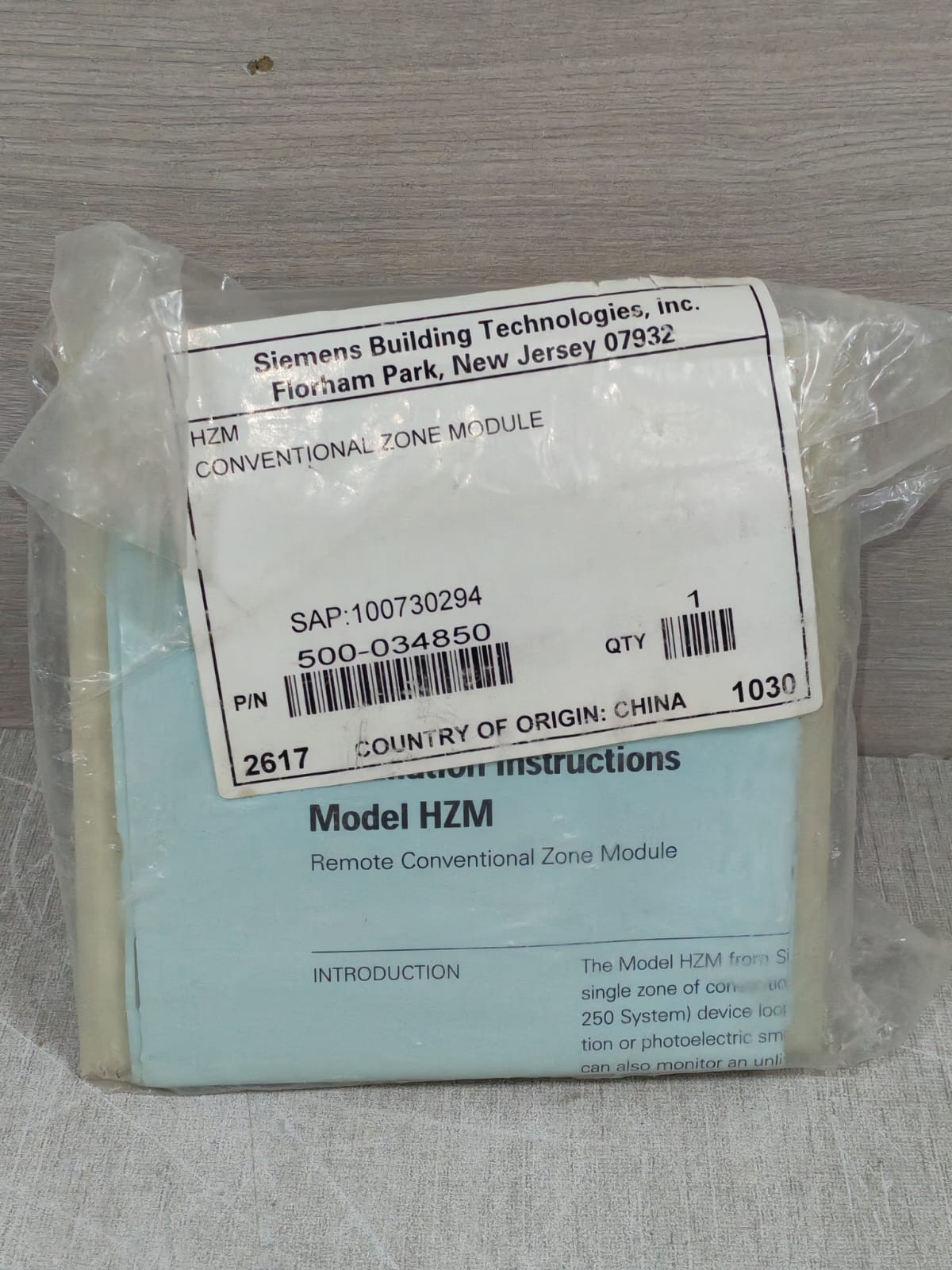 SIEMENS HZM 500-034850 CONVENTIONAL ZONE MODULE