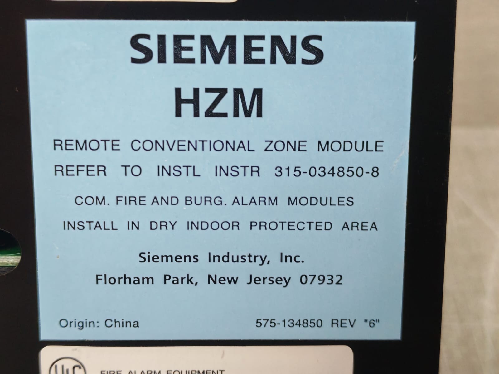 Siemens HZM 500-034850 SIEMENS HZM 500-034850 CONVENTIONAL ZONE MODULE 3