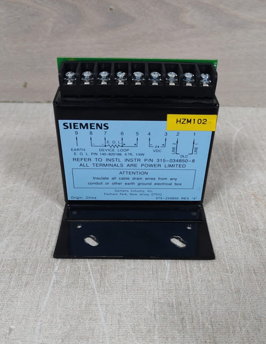 Siemens HZM 500-034850 SIEMENS HZM 500-034850 CONVENTIONAL ZONE MODULE 6