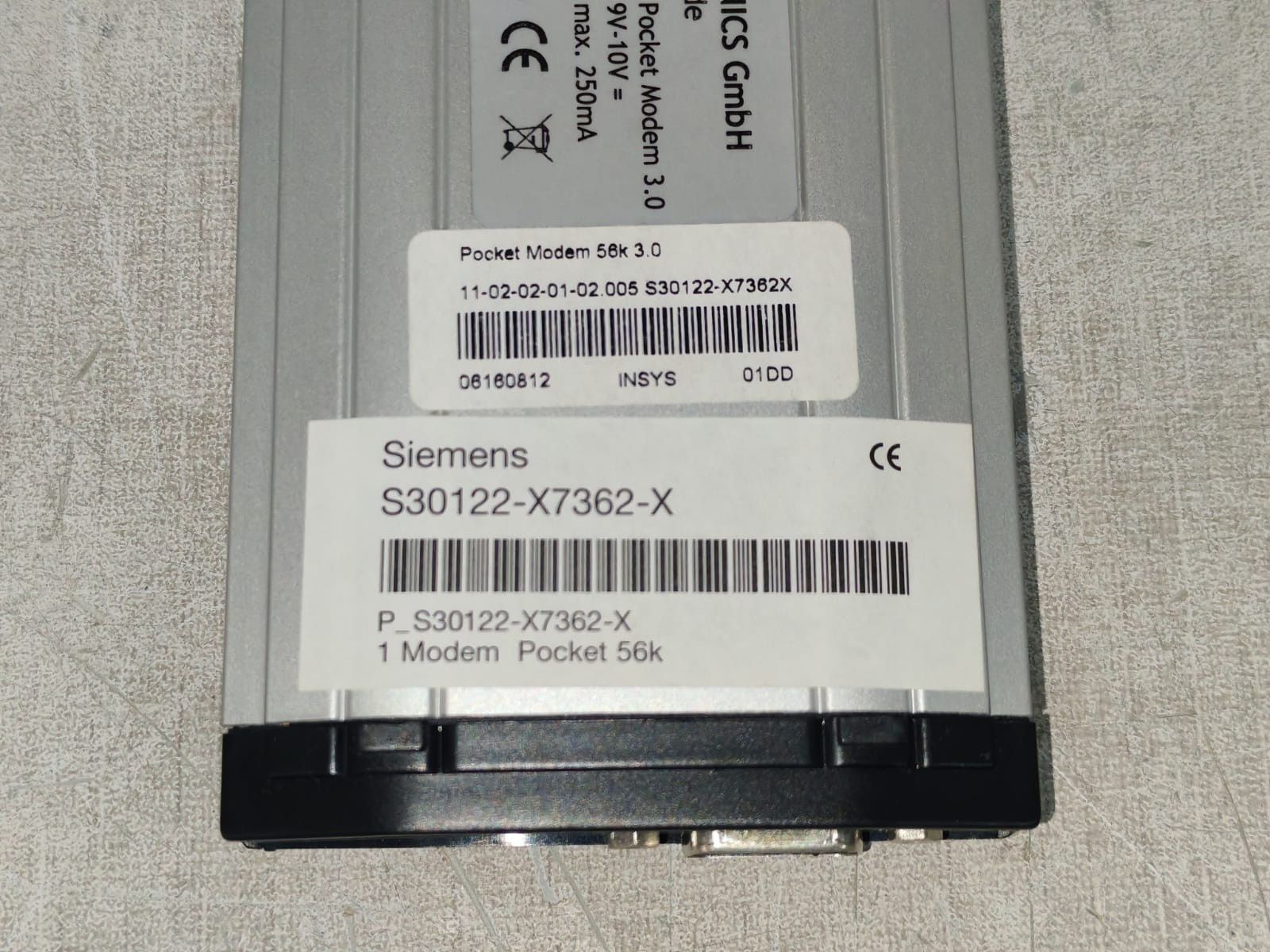 SIEMENS / INSYS MICROELECTRONICS POCKET MODEM 56K 3.0 S30122-X7362-X SIEMENS / INSYS MICROELECTRONICS POCKET MODEM 56K 3.0 S30122-X7362-X 7