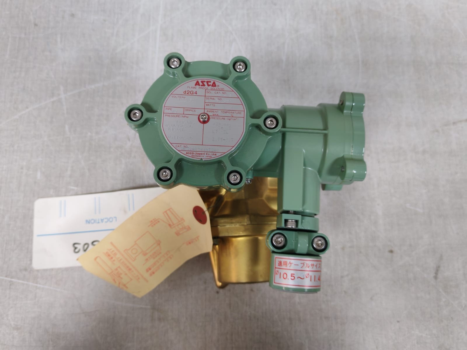 ASCO D2G4 JE32-8344G72M0 ASCO D2G4 JE32-8344G72M0 SOLENOID VALVE 120V/60HZ 7