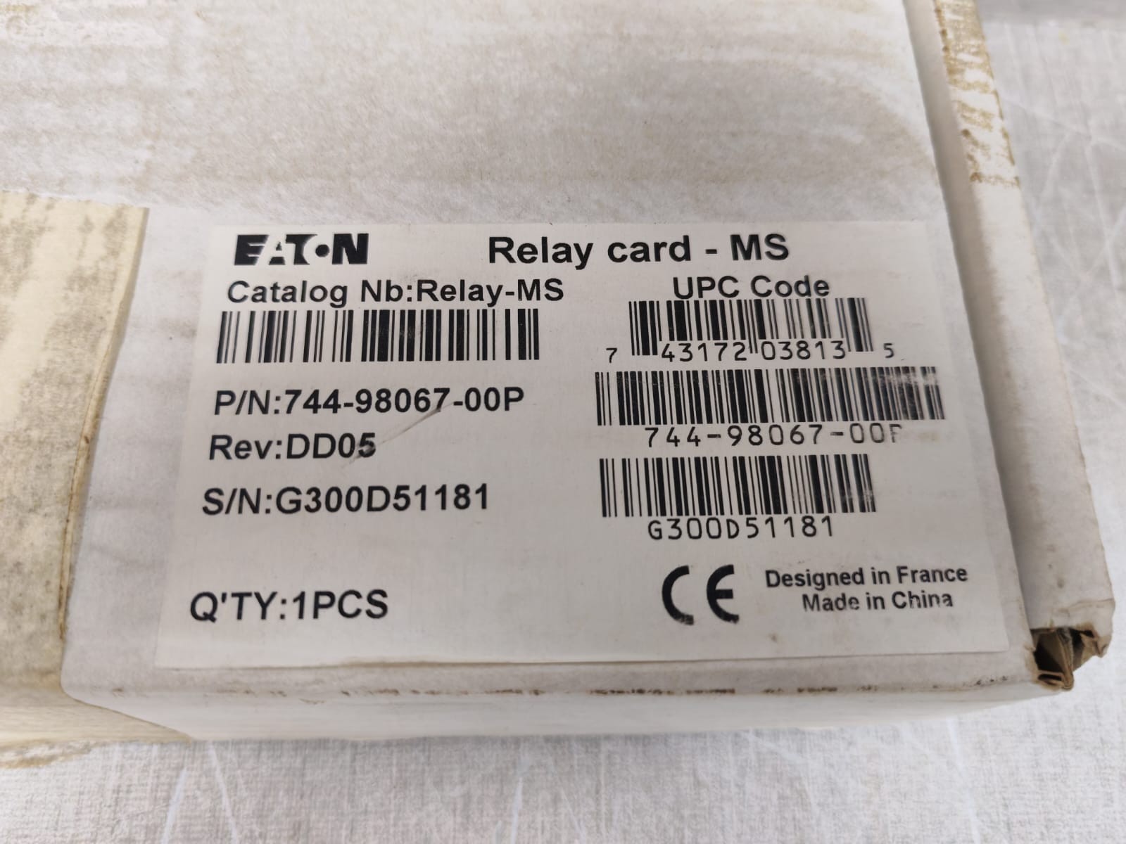 Eaton 710A1049-00P EATON 744-98067-00P P/N: 710A1049-00P RELAY CARD-MS 7