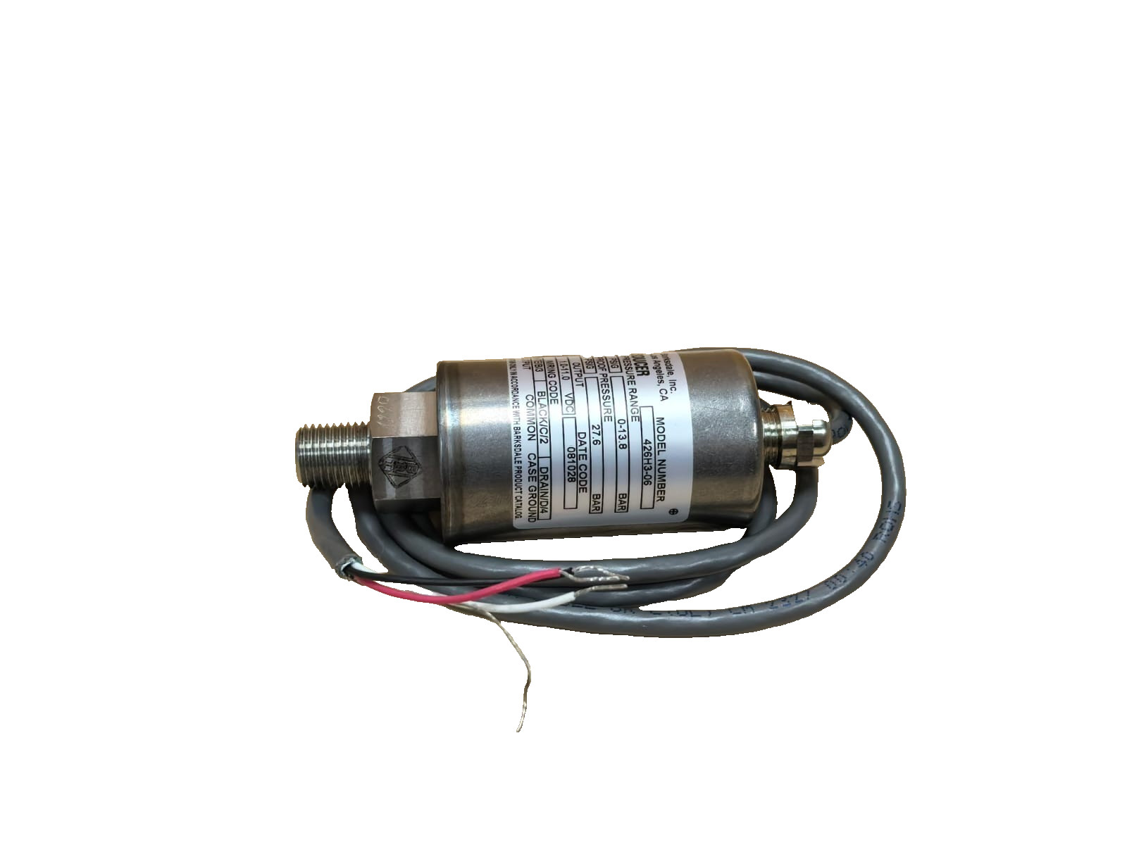 Barksdale 426H3-06 BARKSDALE 426H3-06 PRESSURE TRANSDUCER 0-200 PSIG 4