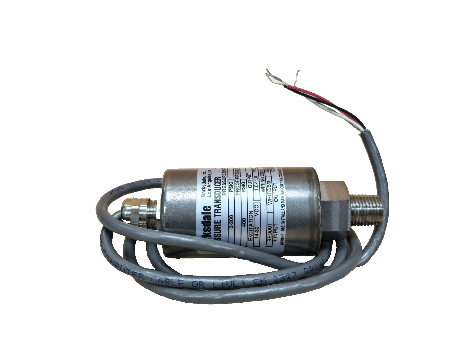 Barksdale 426H3-06 BARKSDALE 426H3-06 PRESSURE TRANSDUCER 0-200 PSIG 5