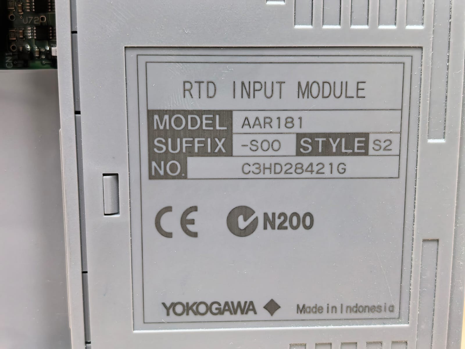 Yokogawa AAR181-S00 S2 YOKOGAWA AAR181-S00 S2 RTD INPUT MODULE 4