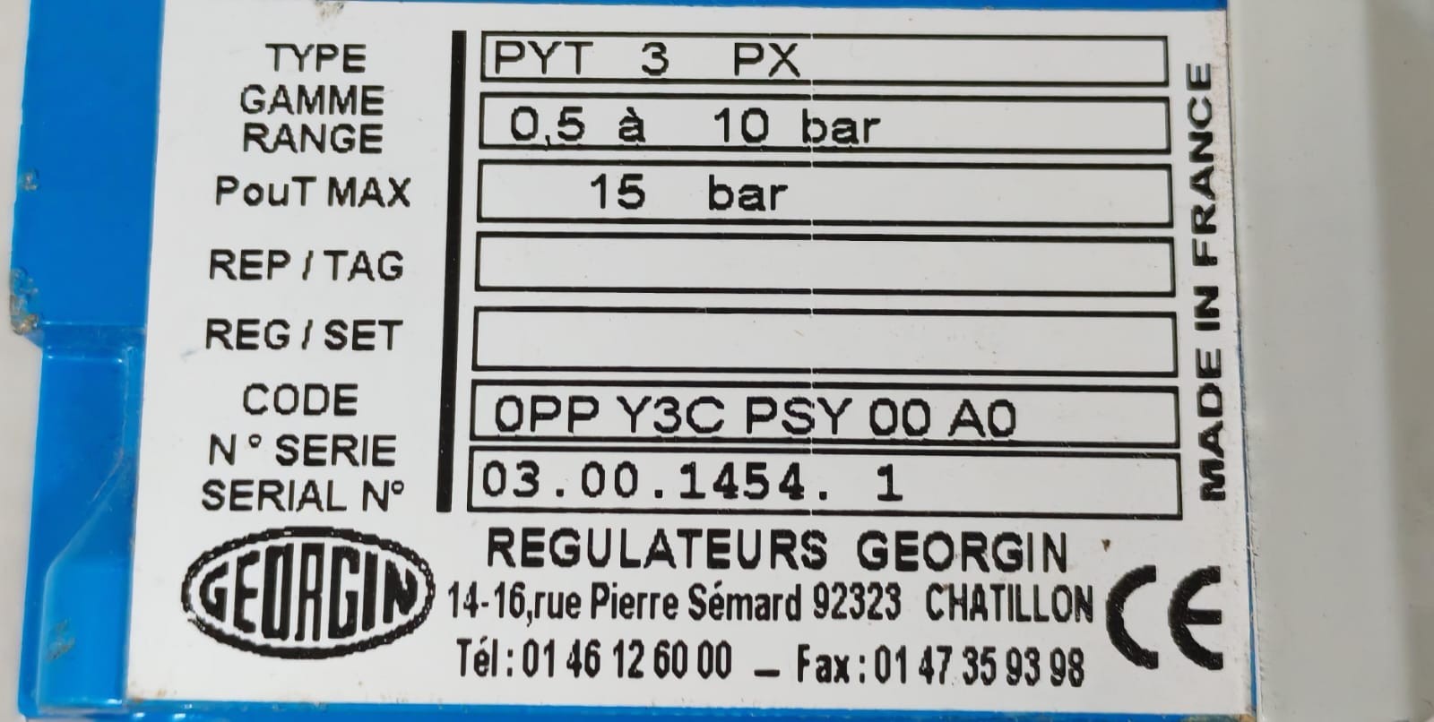 GEORGIN GEORGIN GEORGIN PYT 3 PX PRESSURE SWITCH 5