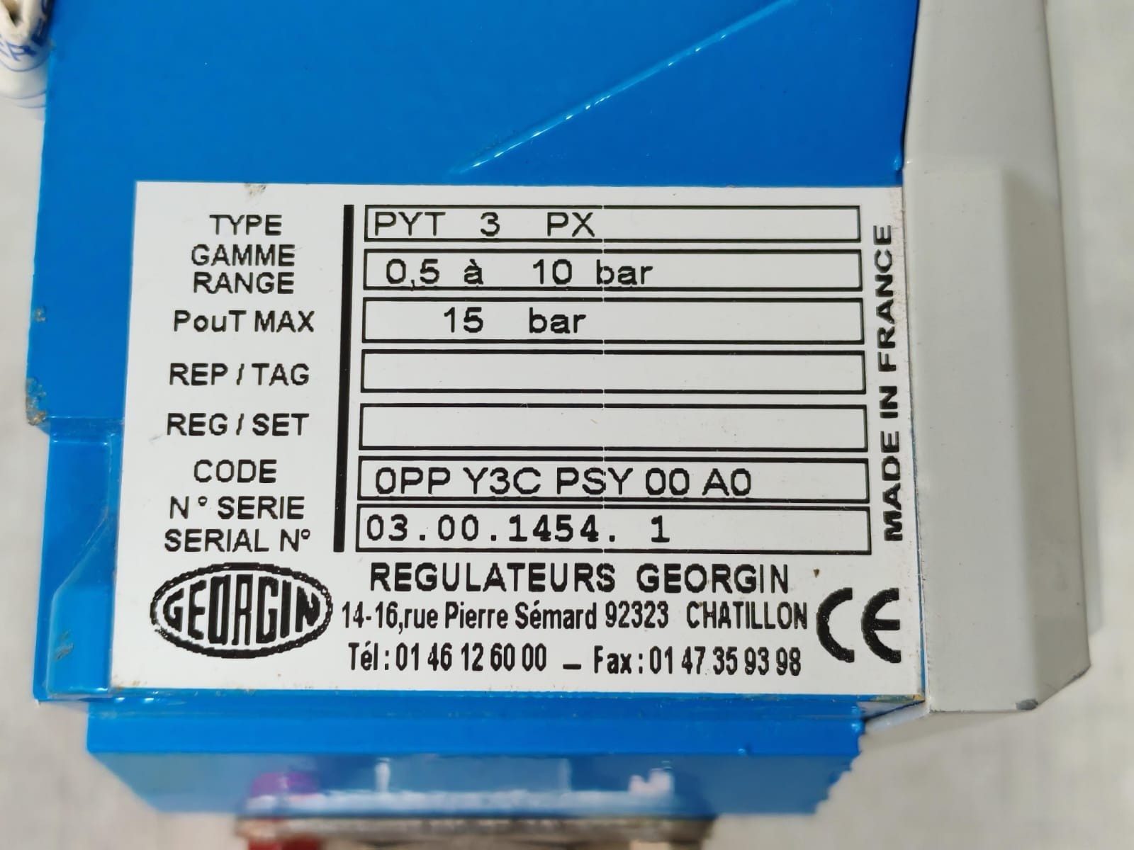 GEORGIN GEORGIN GEORGIN PYT 3 PX PRESSURE SWITCH 7