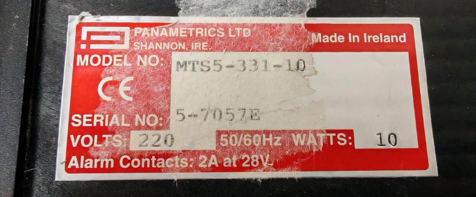 GE MTS5-331-10 PANAMETRICS MTS5-331-10 MOISTURE TARGET SERIES 5 HYGROMETER 9