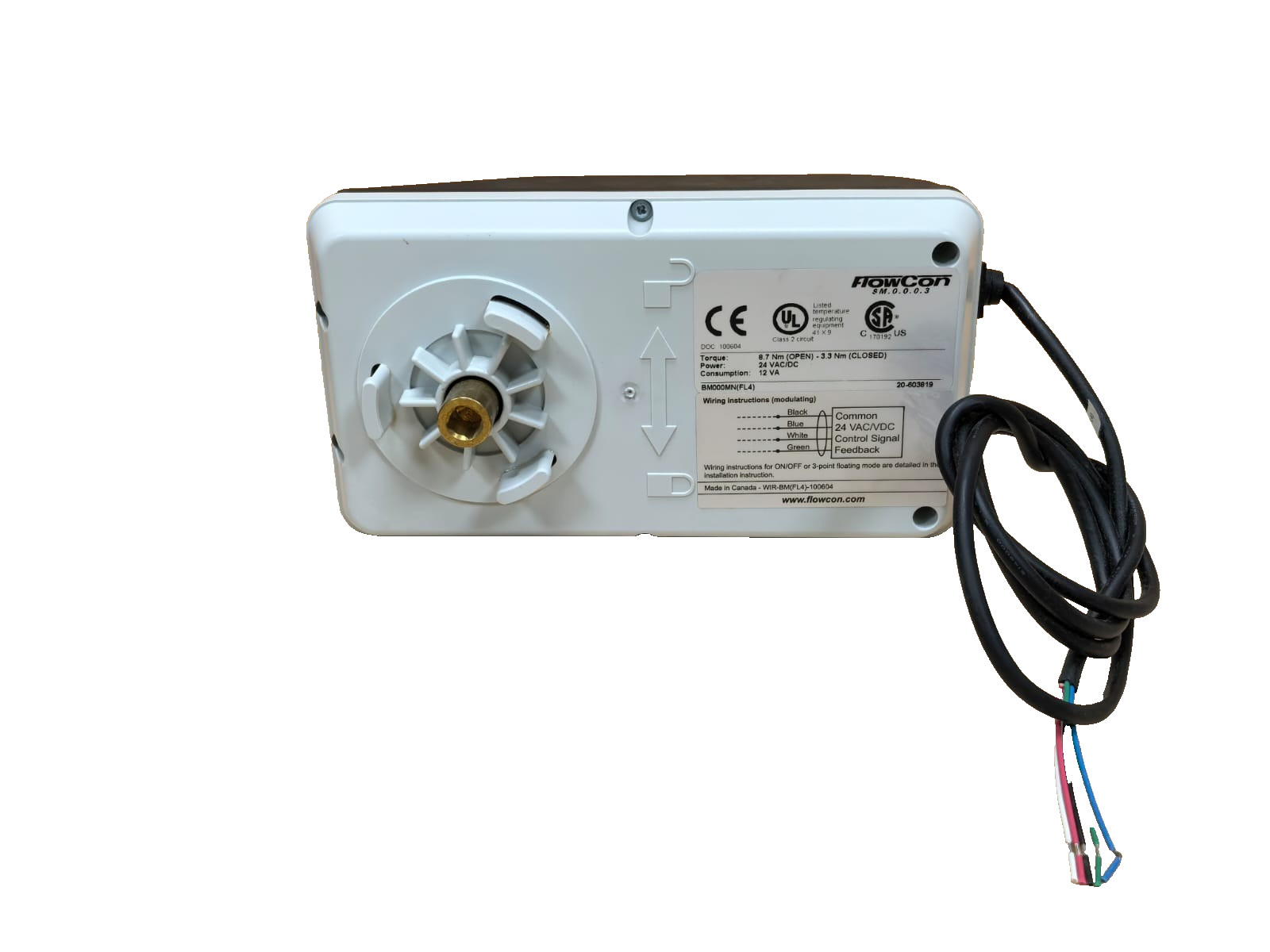 FLOWCON BM000MN FLOWCON BM000MN(FL4) MODULATING ACTUATOR 24VAC/DC 3