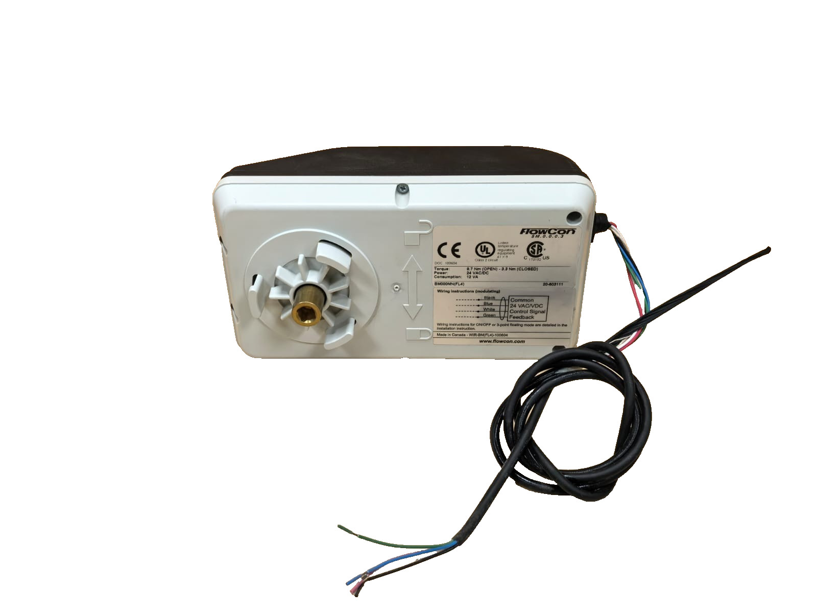 FLOWCON BM000MN FLOWCON SM.0.0.0.3 BM000MN(FL4) MODULATING ACTUATOR 24VAC/DC 4