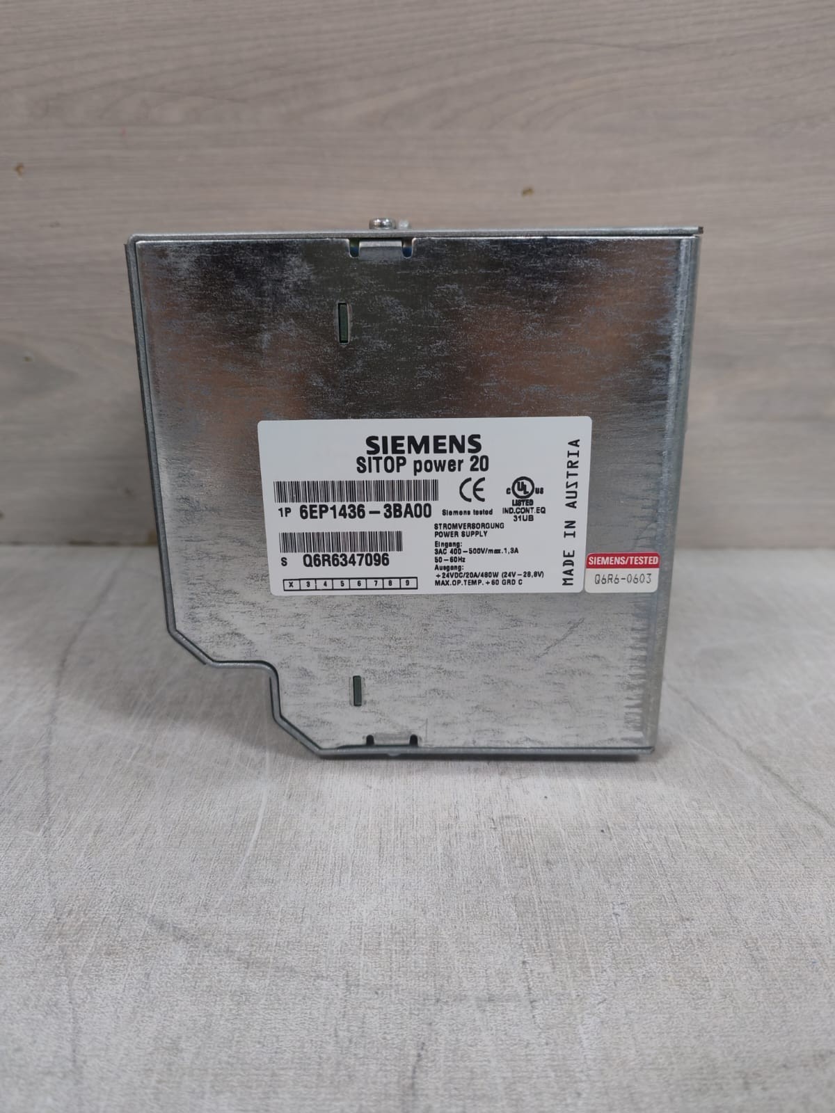 Siemens POWER-20 SIEMENS SITOP POWER 20 6EP1436-3BA00 POWER SUPPLY 9