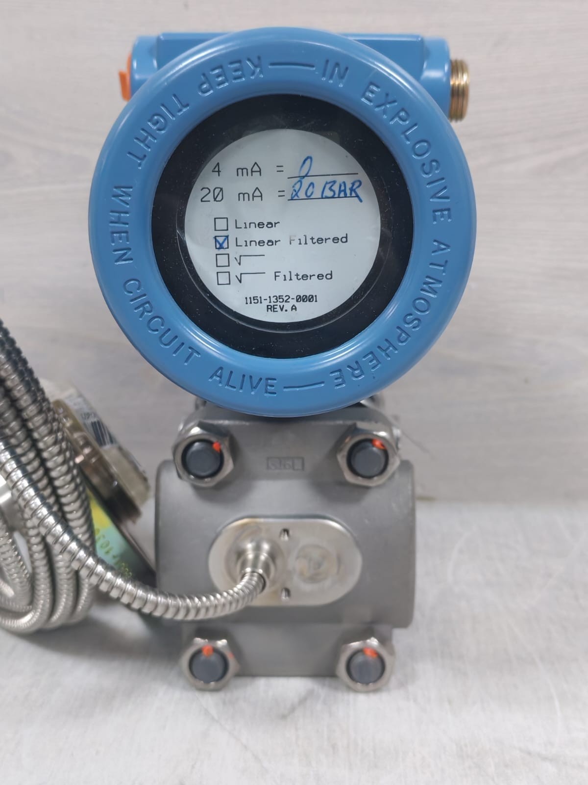 ROSEMOUNT 1151 / 1151-1352-0001 REV A SMART PRESSURE TRANSMITTER
