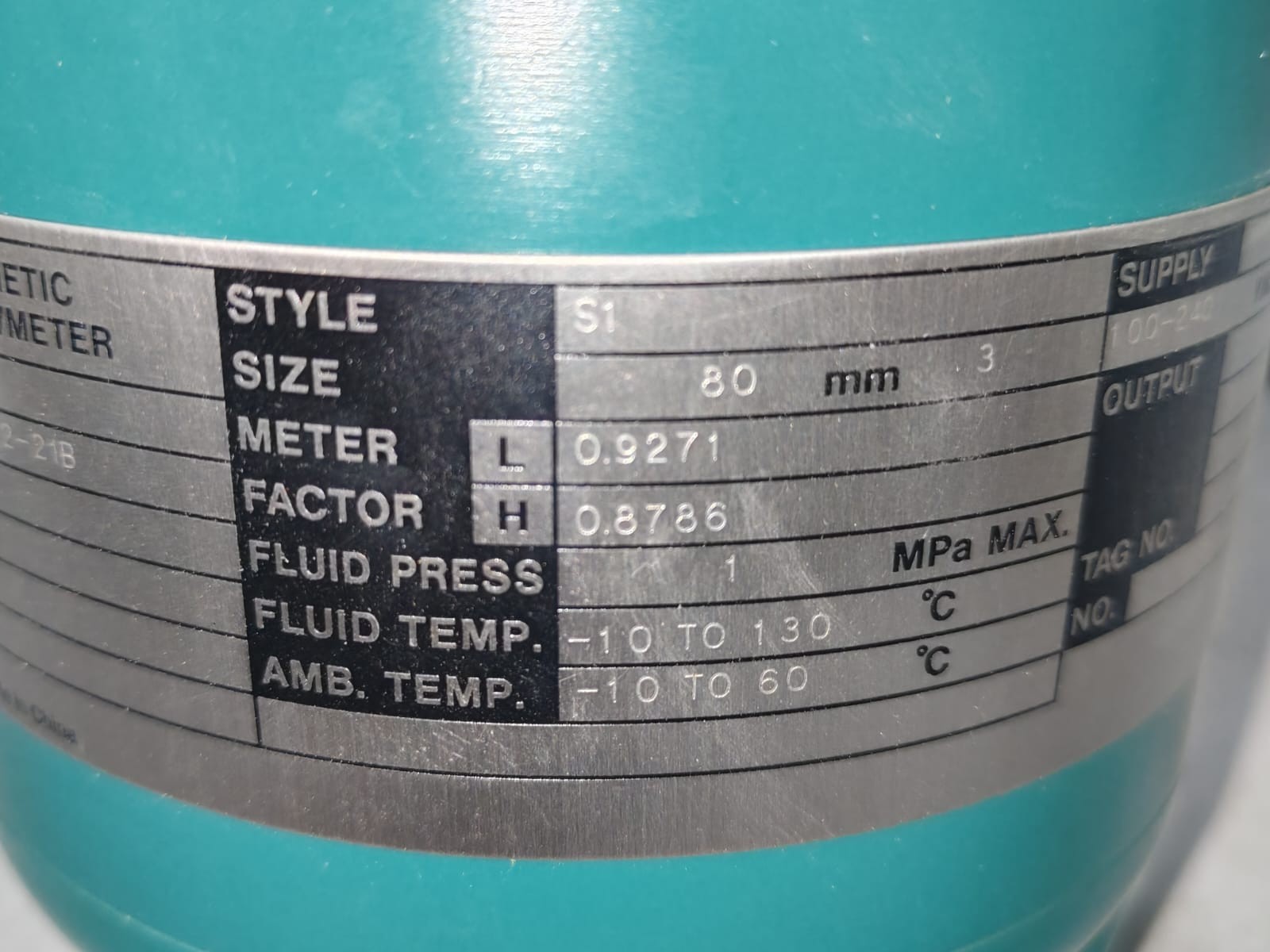 Yokogawa AXF080G-E1AH1S-AA12-21B YOKOGAWA AXF080G S1 / AXF080G-E1AH1S-AA12-21B ADMAG AXF MAGNETIC FLOWMETER 4