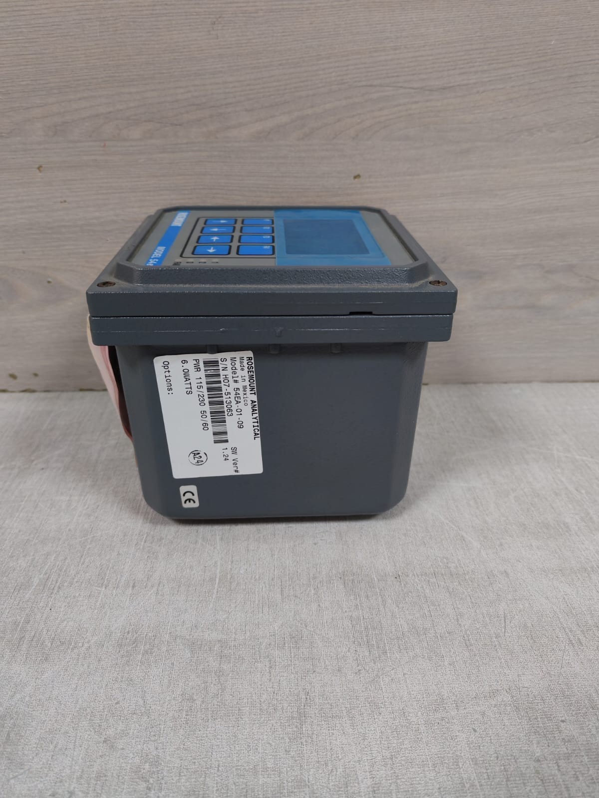 ROSEMOUNT ANALYTICAL 54E 54EA-01-09 SW VER# 1.24 ROSEMOUNT ANALYTICAL 54E 54EA-01-09 SW VER# 1.24 CONDUCTIVITY ANALYZER 115/230V 6