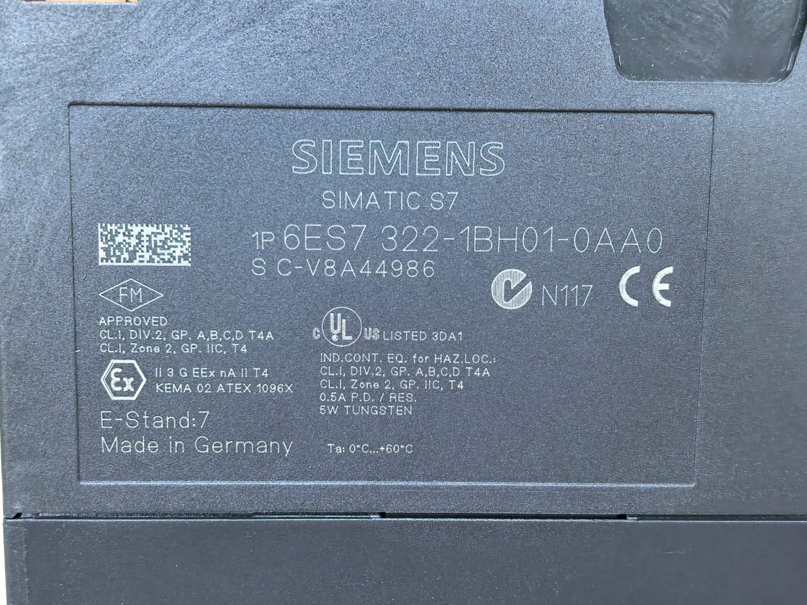 Siemens 6ES7 322-1BH01-0AA0 SIEMENS 6ES7 322-1BH01-0AA0 SIMATIC S7 DIGITAL OUTPUT SM322 5