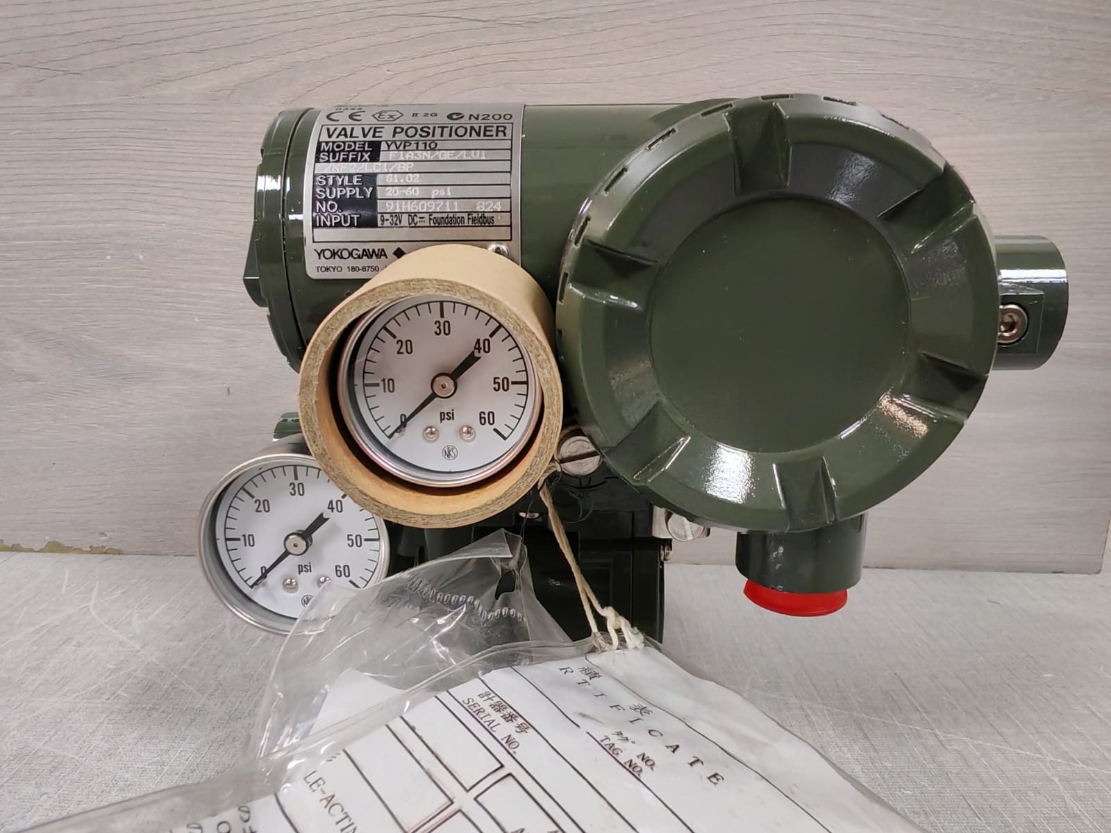 YOKOGAWA YVP110 / 91H609711 824 YOKOGAWA YVP110 91H609711 824 F1A3N/GE/LV1/KF2/LC1/BP VALVE POSITIONER 2
