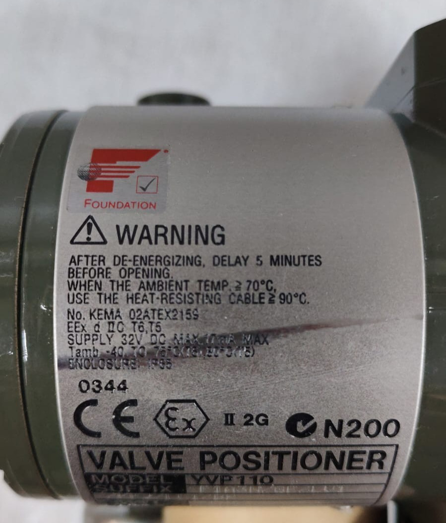 YOKOGAWA YVP110 / 91H609711 824 YOKOGAWA YVP110 91H609711 824 F1A3N/GE/LV1/KF2/LC1/BP VALVE POSITIONER 5