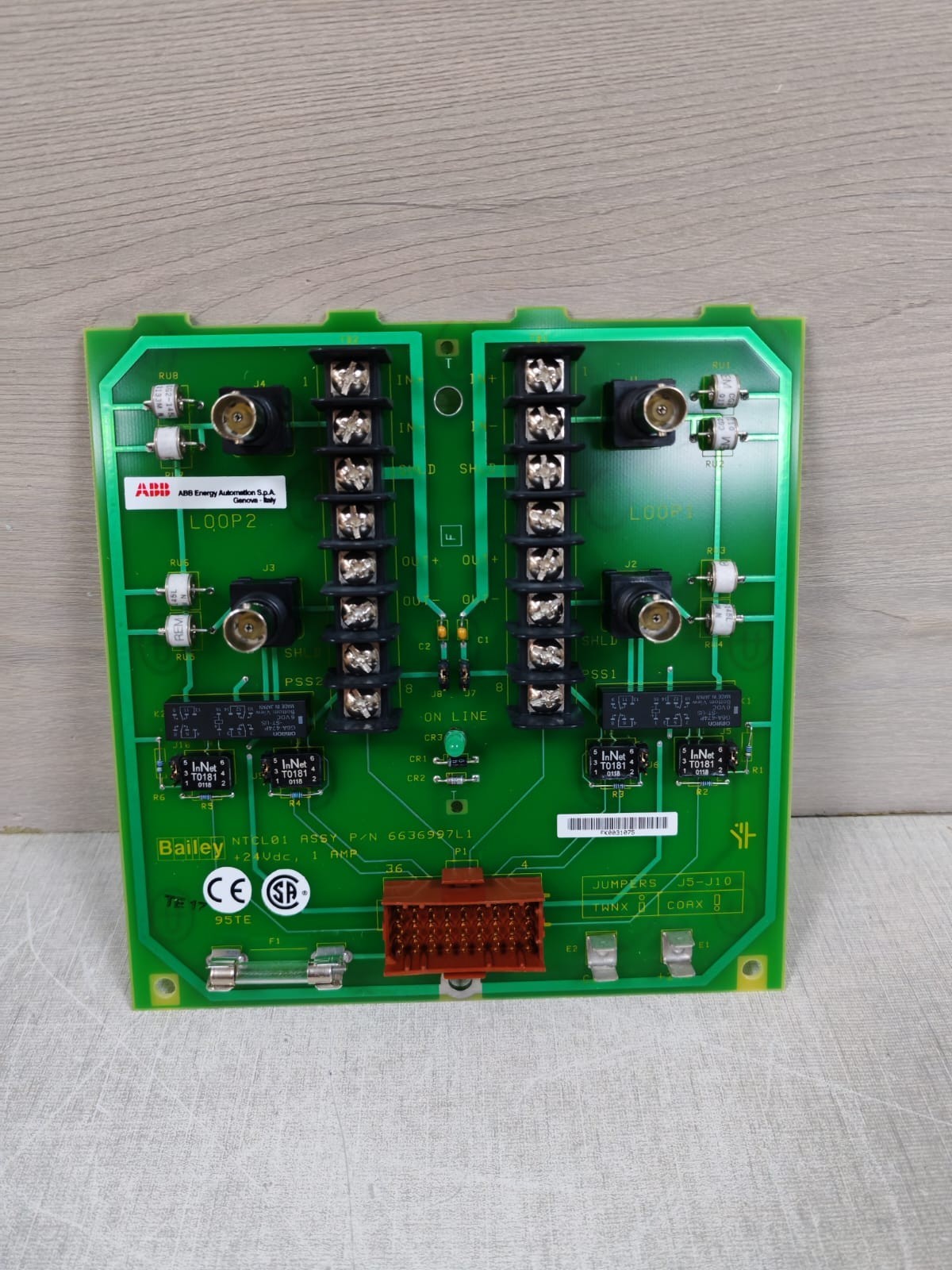 ABB NTCL01 ABB BAILEY NTCL01 ASSY 6636997L1 TERMINATION UNIT 24VDC 2