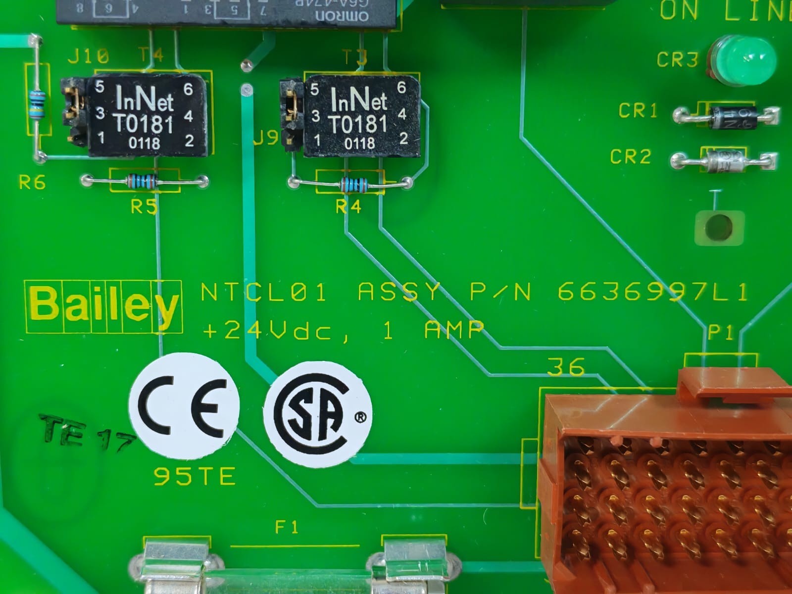 ABB NTCL01 ABB BAILEY NTCL01 ASSY 6636997L1 TERMINATION UNIT 24VDC 5