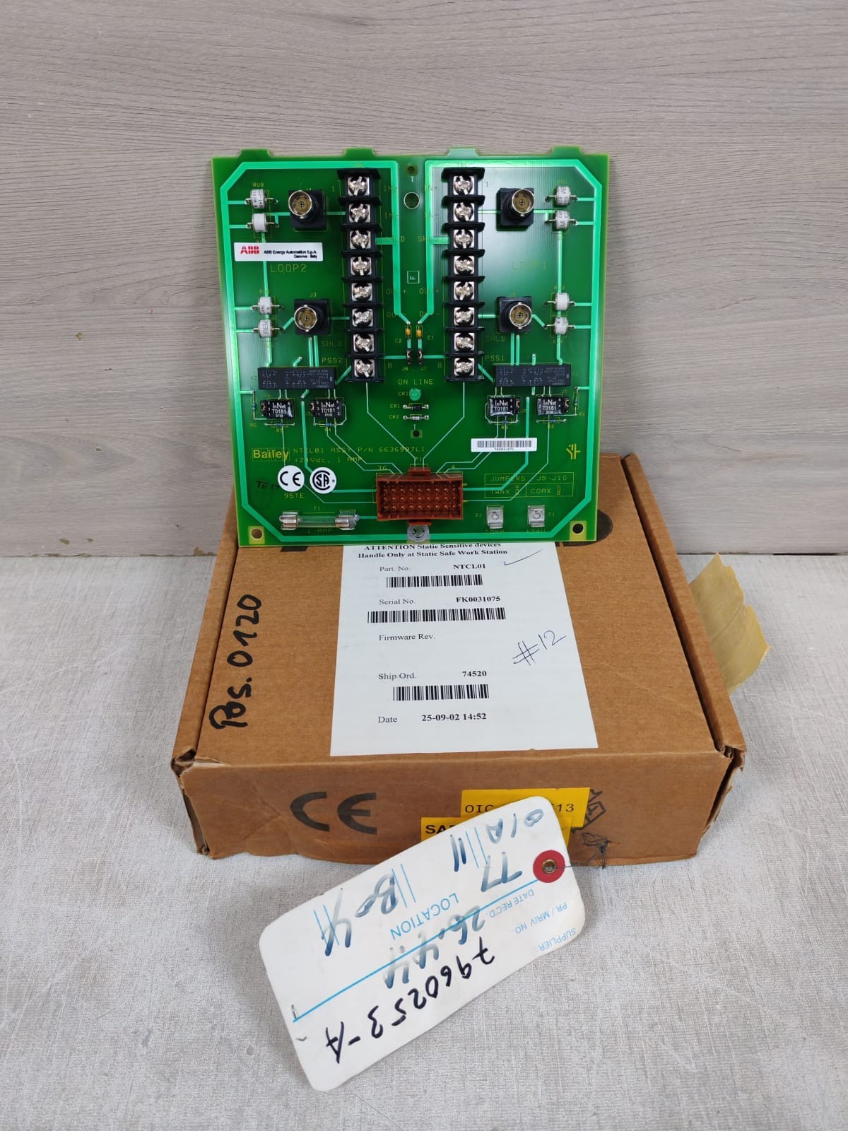 ABB BAILEY NTCL01 ASSY 6636997L1 TERMINATION UNIT 24VDC