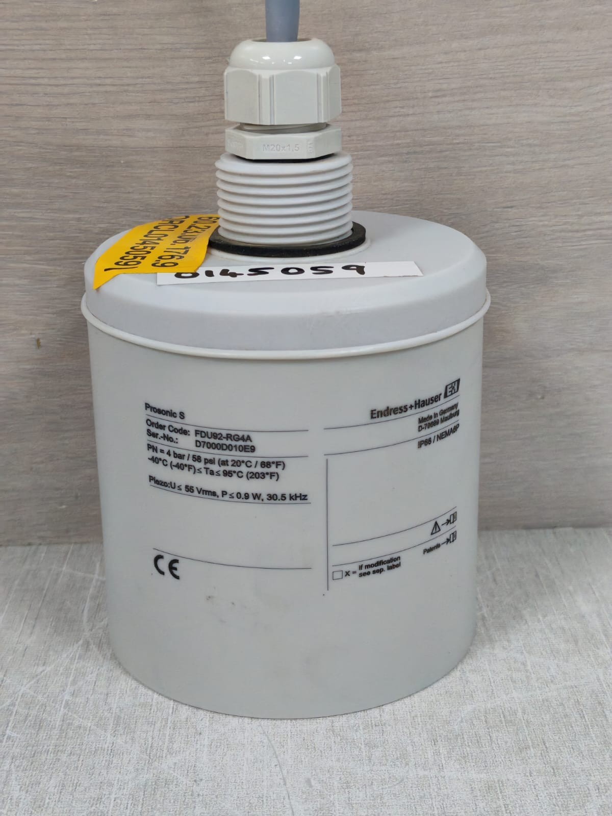 Endress+Hauser FDU92-RG4A ENDRESS+HAUSER FDU92-RG4A PROSONIC S ULTRASONIC SENSOR 3